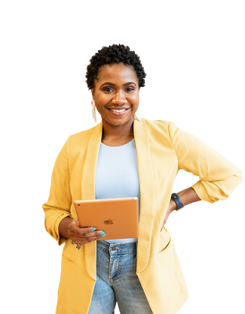 Happy Business Woman w/ Tablet